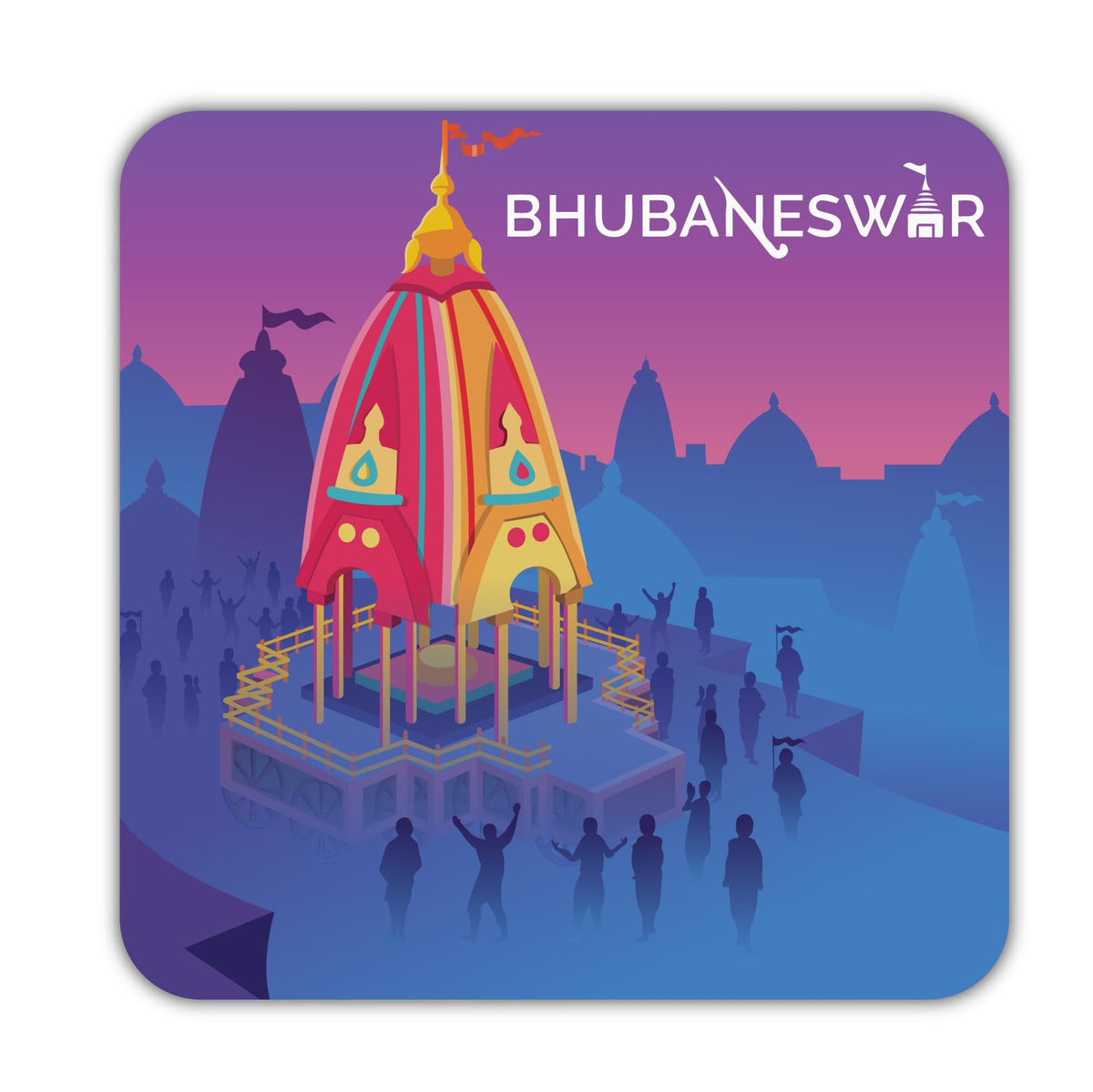 ISEE 360 Bhubaneswar Fridge Magnet Travel Souvenir for Kitchen|Home|Refrigerator Doors | Office Doors Decor | Multicolor Gift | 