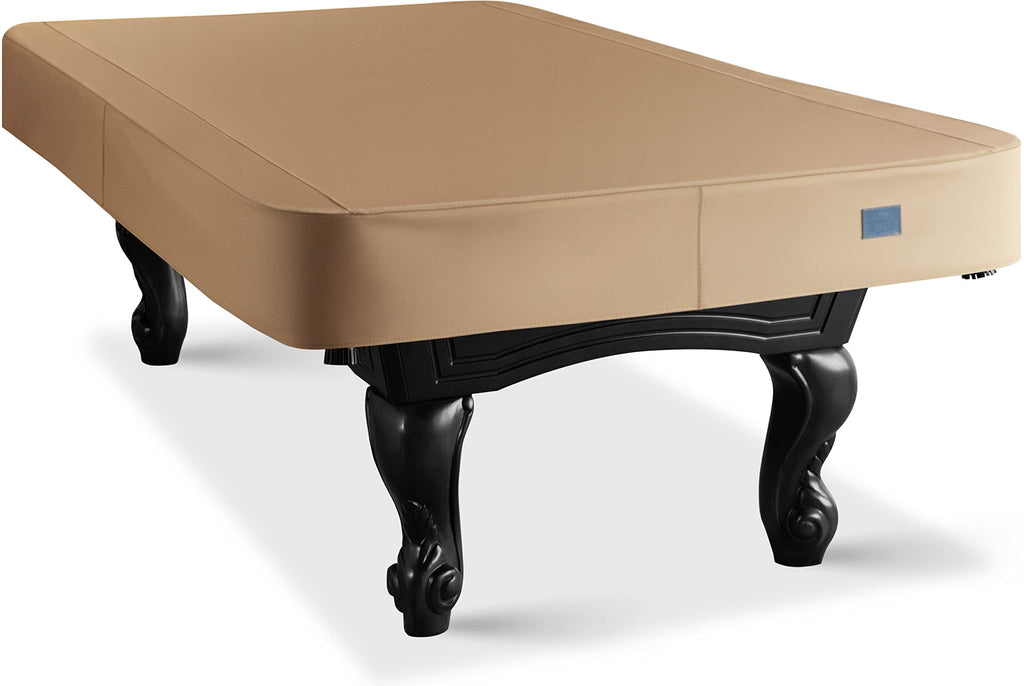 Bearcover Heavy Duty Leatherette Billiard Pool Table Cover, Waterproof & Tearproof Cover For Pool Table 7/8/9Ft (Wheat Brown, 8F