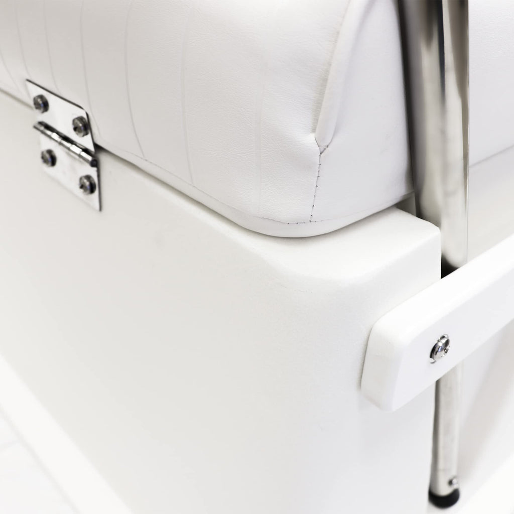 Wise 8Wd437Ss-784 Offshore Swingback Cooler/Storage Seat, Brite White, 62 Qt.