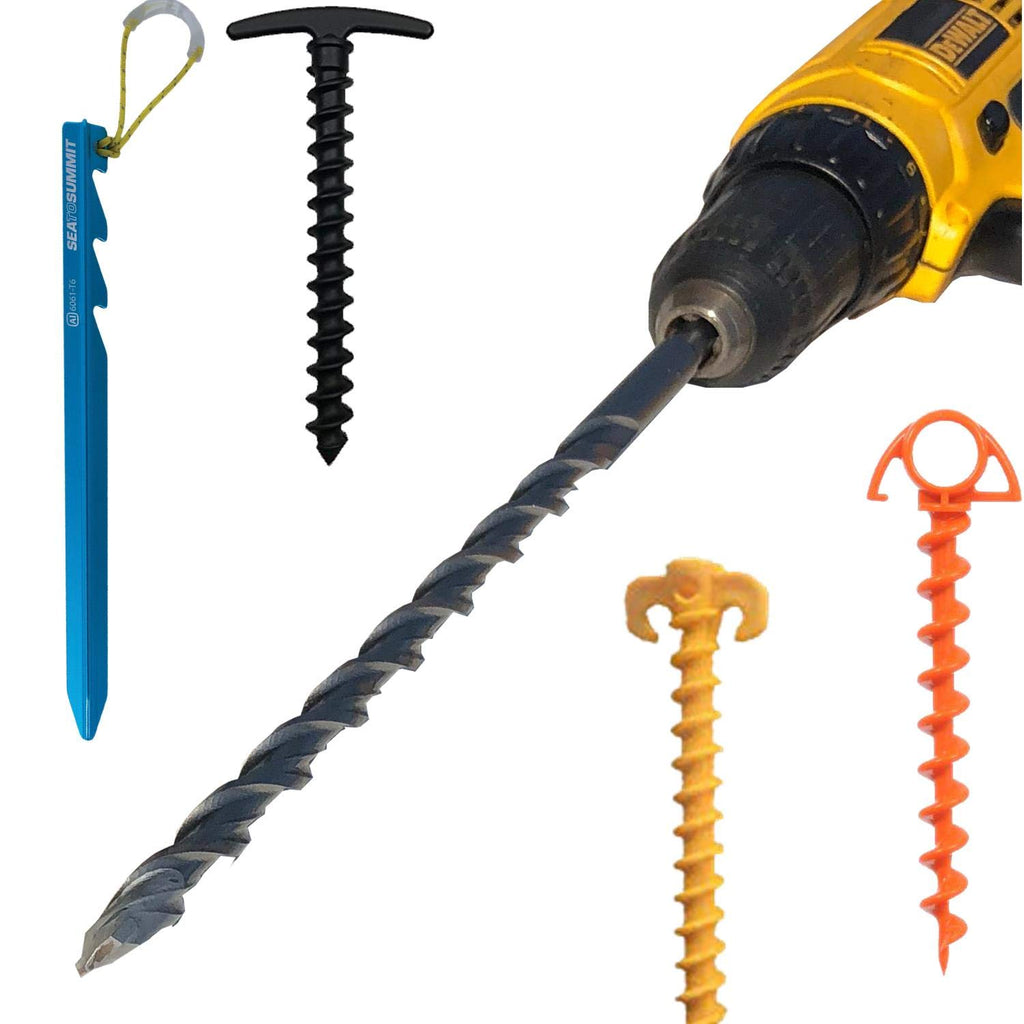 Keyfit Tools Anchorbit Pilot Hole Driver For Screw In Tent Stakes & Ground Anchors Rebar Steel J Hook Designed For Tough Soils H