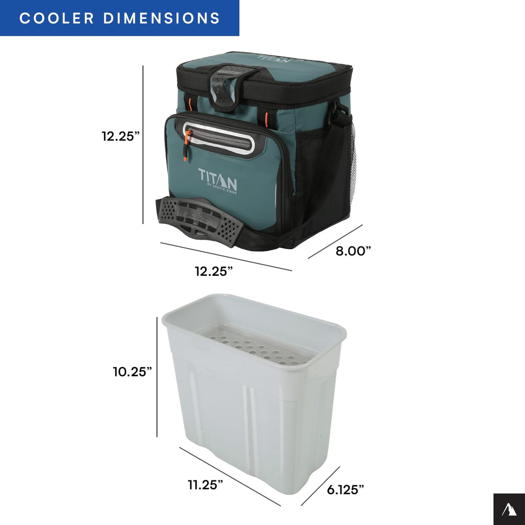 Titan by Arctic Zone 16 Can Zipperless Soft Cooler with HardBody Liner, Jungle Hunt