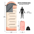 Xelaro Sleeping Bags For Adults Kids,3 Season Cold&Warm Weather Waterproof Lightweight Sleeping Bags For Camping Hiking Outdoor
