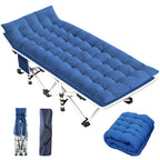 Getovin Cot, Camping Cot With Thick Pad,Cots For Sleeping,Camping Bed Folding Cot 450Lbs(Max Load) Comfortable Double Layer Oxfo
