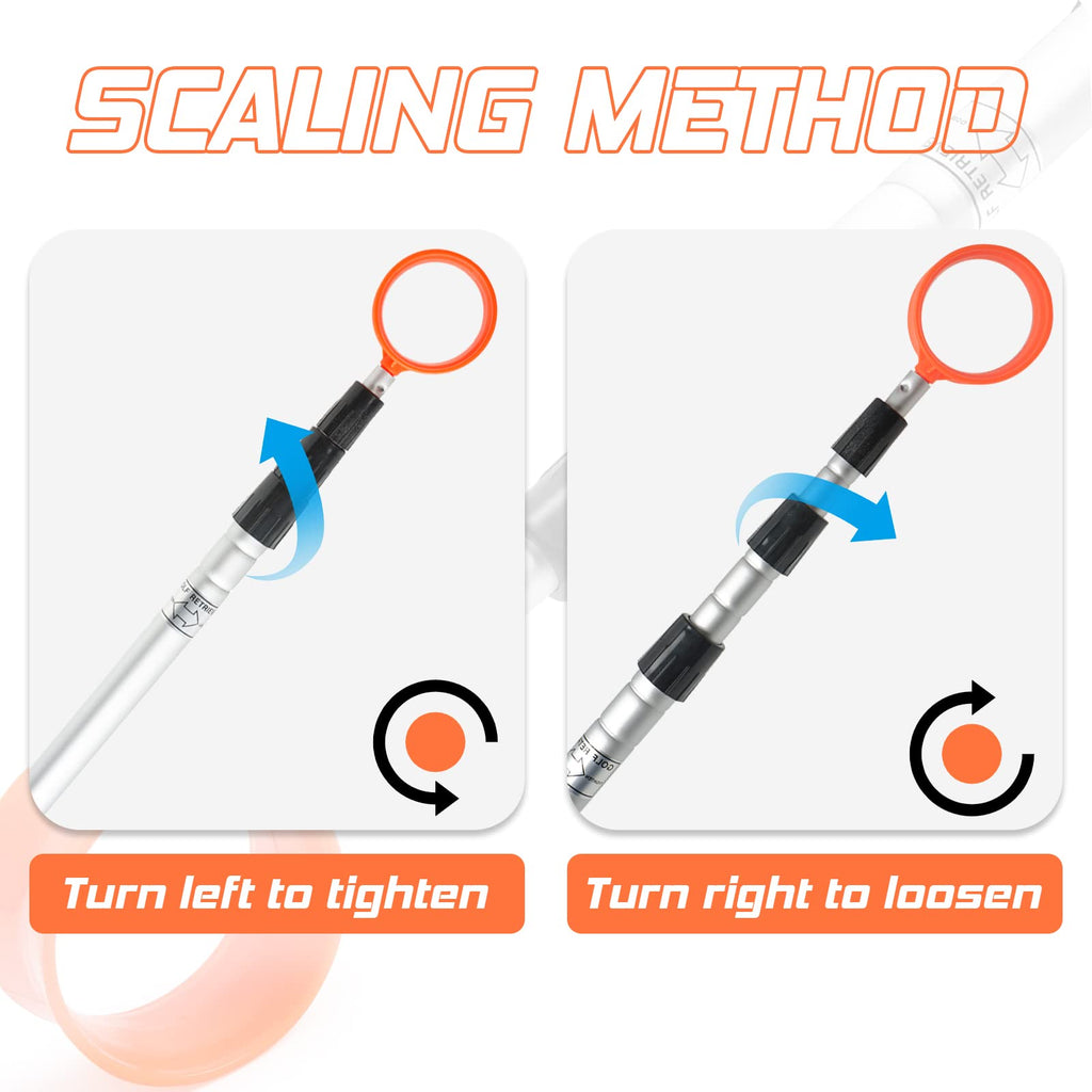Prowithlin Golf Ball Retriever, 12Ft Aluminum Alloy Golf Ball Retriever Telescopic Golf Accessories Golf Gift