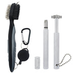 Vipmoon Golf Clean Tool Set, Retractable Golf Club Brush And 2 Golf Club Groove Sharpener For U & V-Grooves, Portable Golf Brush
