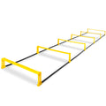 ProsourceFit Raised Speed & Agility Ladder with 6 Collapsible Hurdles for Footwork, Football & Soccer Elevated Training Workout