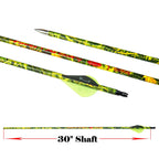 Pinals Archery 28 300 340 350 400 Spine Carbon Hunting Arrows For Compound Recurve Bow Practice Target 28 Inch Camo Arrow Shaft