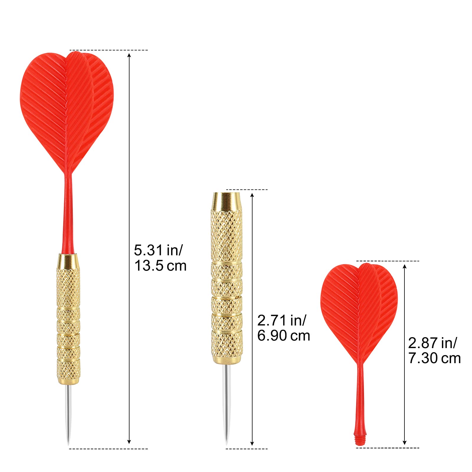 Accmor 12 Pack Steel Tip Darts, 18 Grams Metal Tip Dart Set, Darts Metal Tip Set, Metal Darts For Dartboard
