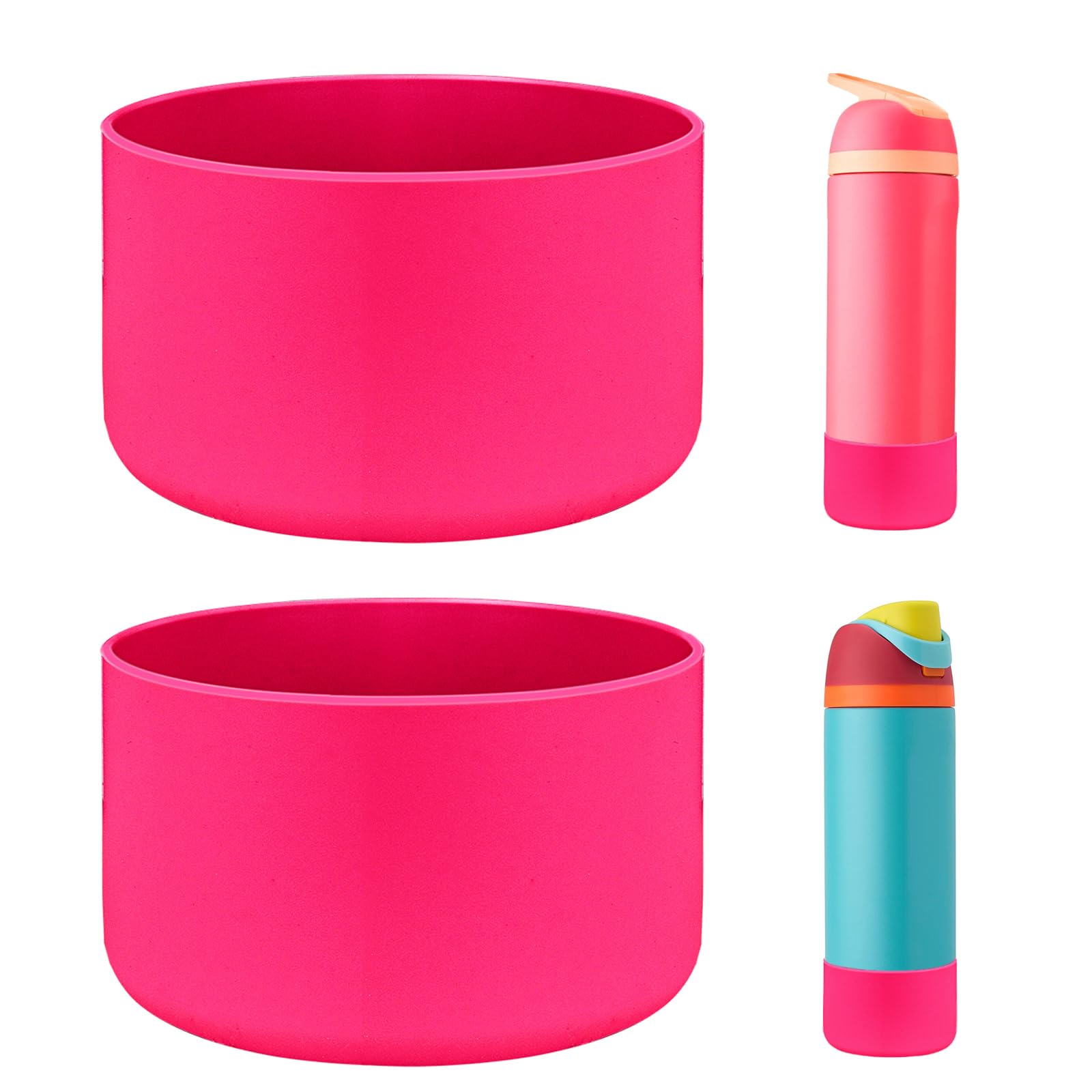 Heyskay 2Pcs Silicone Boot For Owala Flask Water Bottle 40Oz Anti-Slip Protective Sleeve For Owala Twist,Freesip And Flip Stainl