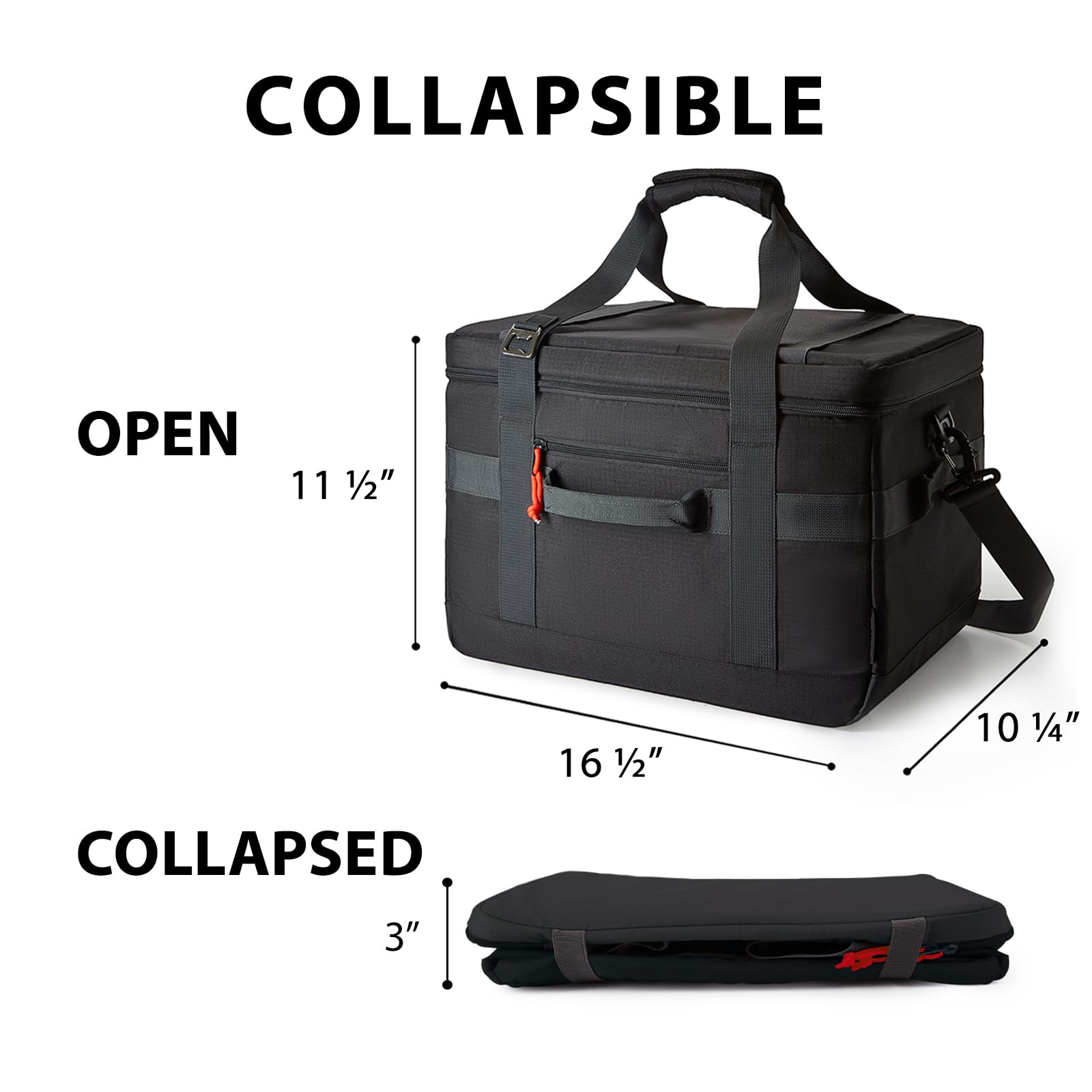 Tourit Cooler Bag 48-Can Insulated Soft Cooler Large Collapsible Cooler Bag 32L Lunch Coolers For Picnic, Beach, Work, Trip, Bla