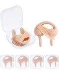 Blulu 6 Pieces Swimming Nose Clip Latex Gel Nose Plugs for Swimming Swimmer Accessories for Older Kids, Beige