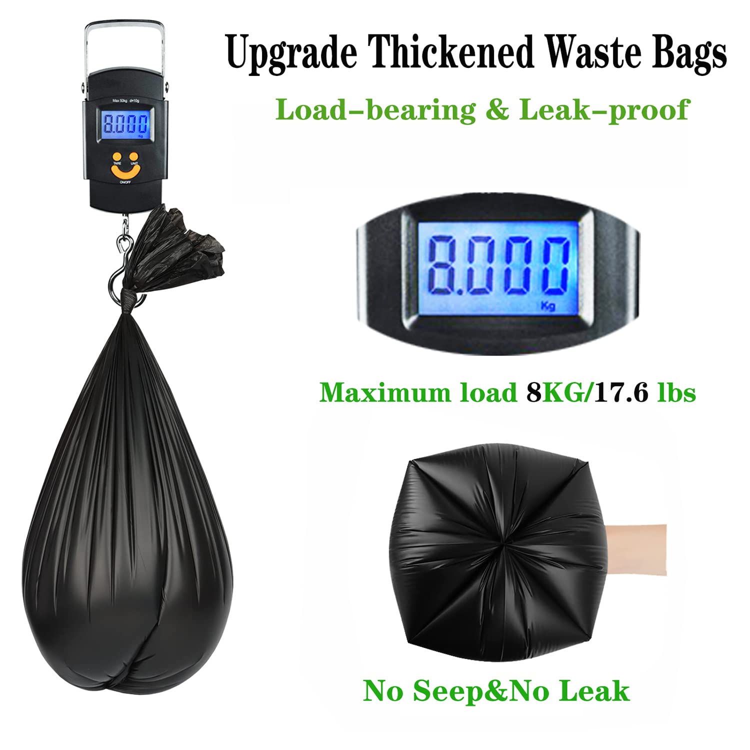75Pcs Portable Toilet Bags, Taltbrex 8 Gallon Biodegradable Camping Toilet Bags For Portable Potty, Compostable Toilet Waste Bag