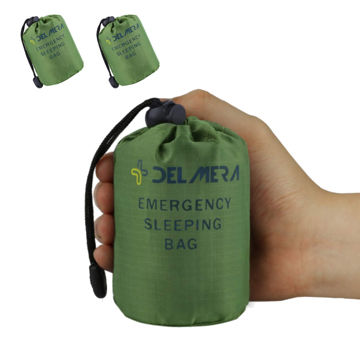 Delmera Emergency Sleeping Bag 2 Pack Lightweight Survival Sleeping Bags Waterproof Thermal Emergency Blanket, Bivy Sack Surviva