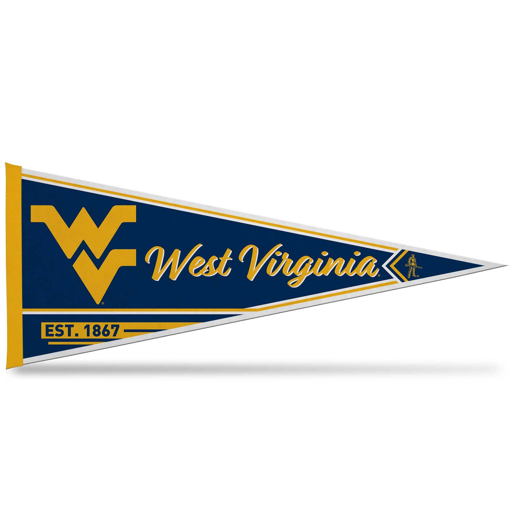 Rico Industries Ncaa West Virginia Mountaineers Classic 12'' X 30'' Felt Wall D  Cor Pennant - Great For Home/Bed Room/Man Cave