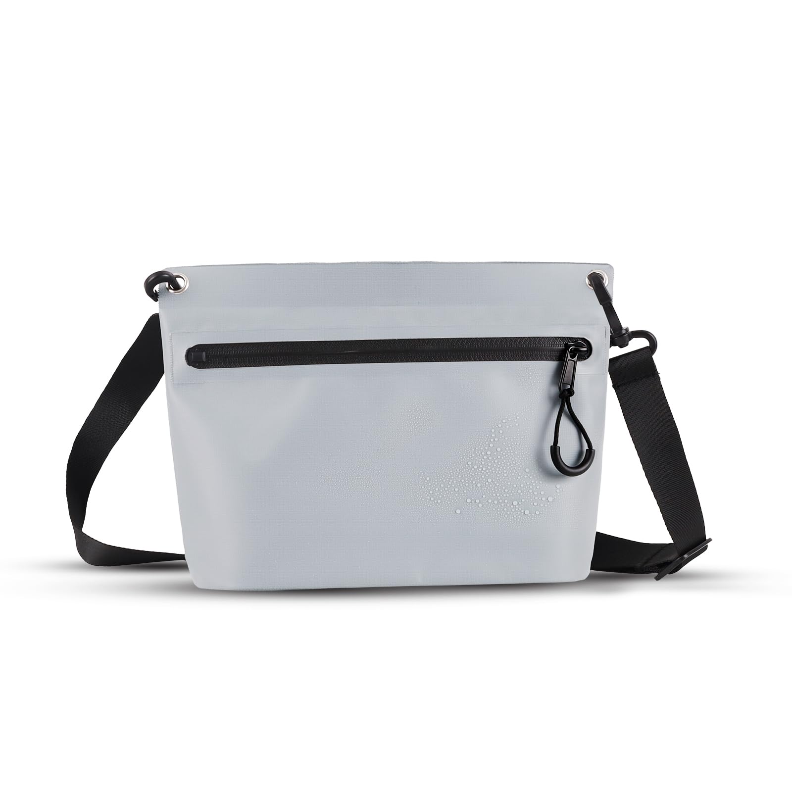 GDTOOLMMY 2L Waterproof Pouch with Fully Waterproof Zipper, Handle & Adjustable Strap for Swim, Travel, Beach GREY