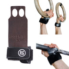 Roogrips Gym Hand Grips - 2-Finger Hand Grips For Weightlifting, Gymnastics & Gym/Home Workouts - Kangaroo Leather Hand Grips Fo