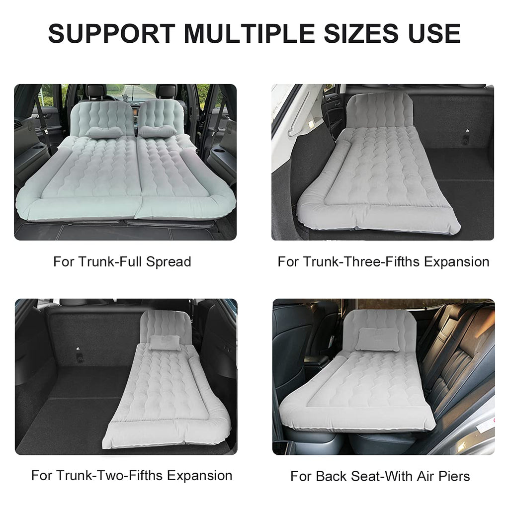 Byomostor 3 In 1 Car Air Mattress, Suv Mattress For Back Seat Cargo Area Car Mattress With Electric Air Pump-2 Support Fillers &