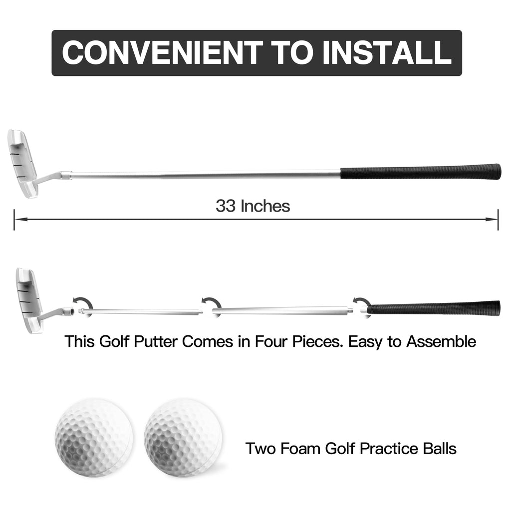 Asyxstar Upgraded Golf Putter With Golf Alignment Line - Cool Putter For Men Women Kids, Golf Clubs Set For Mini 33'' Golf Putte