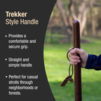 Brazos Straight Pine Wood Walking Stick, Handcrafted Wooden Staff, Hiking Stick For Men And Women, Trekking Pole, Wooden Walking