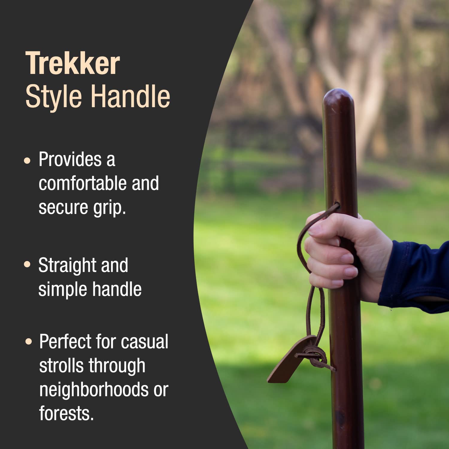 Brazos Straight Pine Wood Walking Stick, Handcrafted Wooden Staff, Hiking Stick For Men And Women, Trekking Pole, Wooden Walking