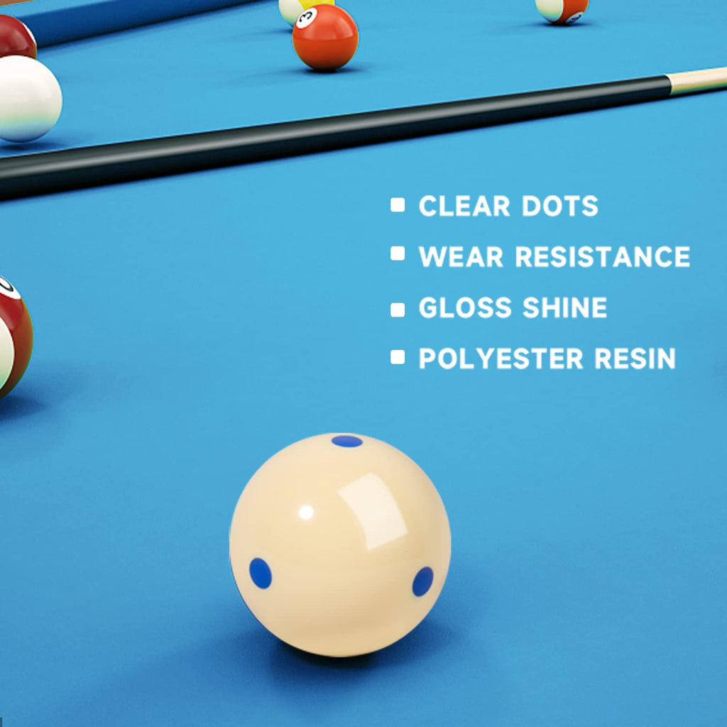 Gse Black Dot & Blue Dot Practice Training Cue Balls, Aaa-Grade Pro Cup Standard Pool Billiard Cue Ball With 6 Dots
