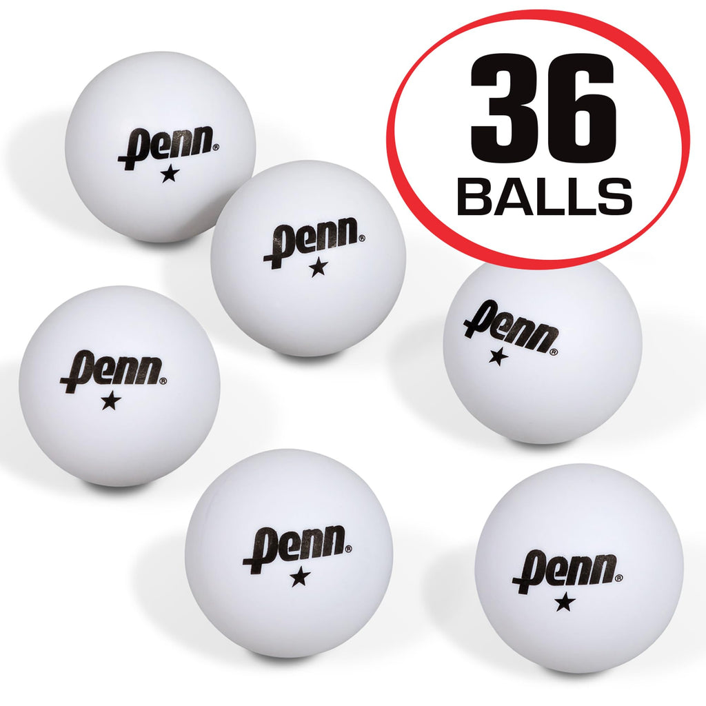 Penn 40Mm 1-Star White Ping Pong Balls, Box Of 36 Official Tournament Size Table Tennis Balls