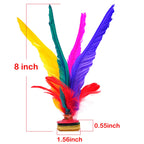Baitaihem 6 Pack Kick Shuttlecock Chinese Jianzi Colorful Feather Foot Sports Outdoor Toy Game