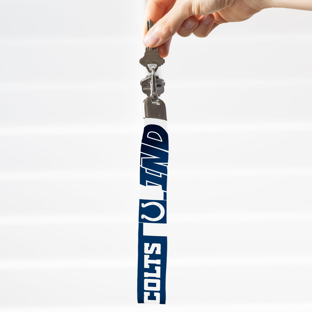 Rico Industries Nfl Football Indianapolis Colts Standard Wrist Lanyard Key Chain, Cute Wristlet Strap Keychain Holder For Women