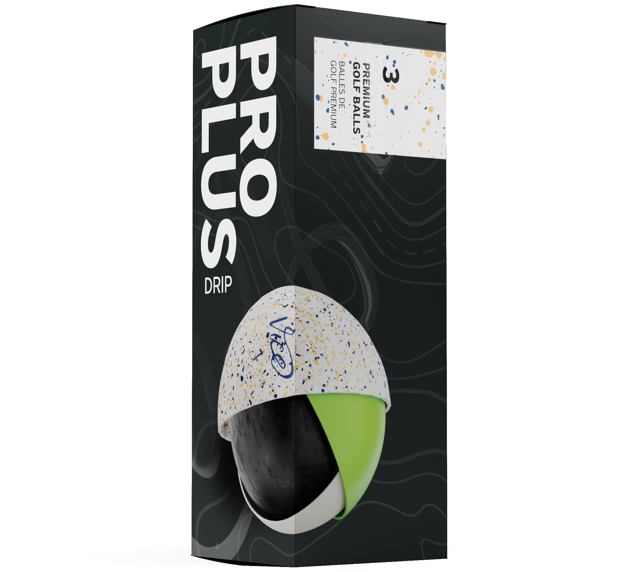 Vice Pro Plus Golf Balls (2025 Model) (Navy/Orange Drip)