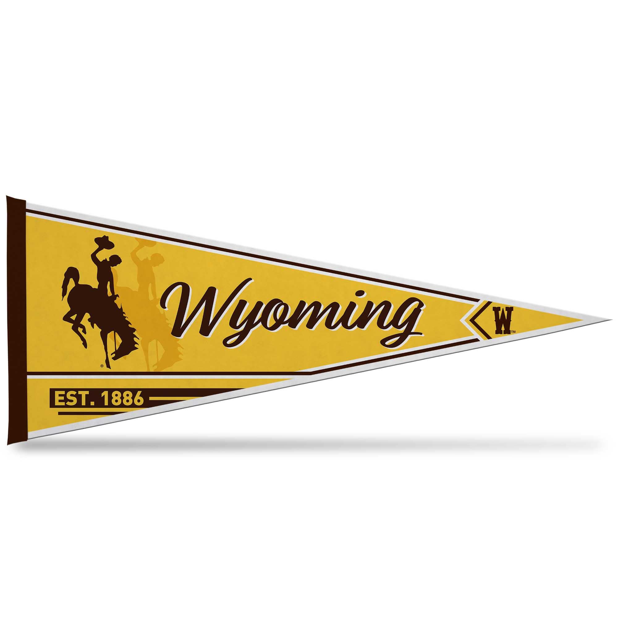 Rico Industries Ncaa Wyoming Cowboys Classic 12'' X 30'' Felt Wall D  Cor Pennant - Great For Home/Bed Room/Man Cave D  Cor