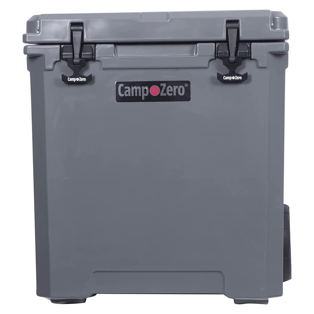 Camp-Zero 52 Quart Wheeled Cooler/Ice Chest With Extendable Handle & Oversized Flat-Free Easy-Roll Wheels  For Camping Trips, Be