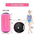 VOFiTNY Inflatable Gymnastics Mat with Tumbling Barrel, 10Tumble Track Mats for Gymnastics, 3.3L x 2D Air Roller Gymnastics B