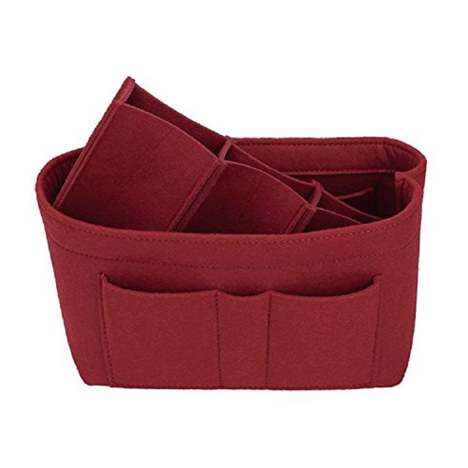 Felt Insert Bag Organizer Bag In Bag For Handbag Purse Organizer, Six Color Three Size Medium Large X-Large (Large, Red)