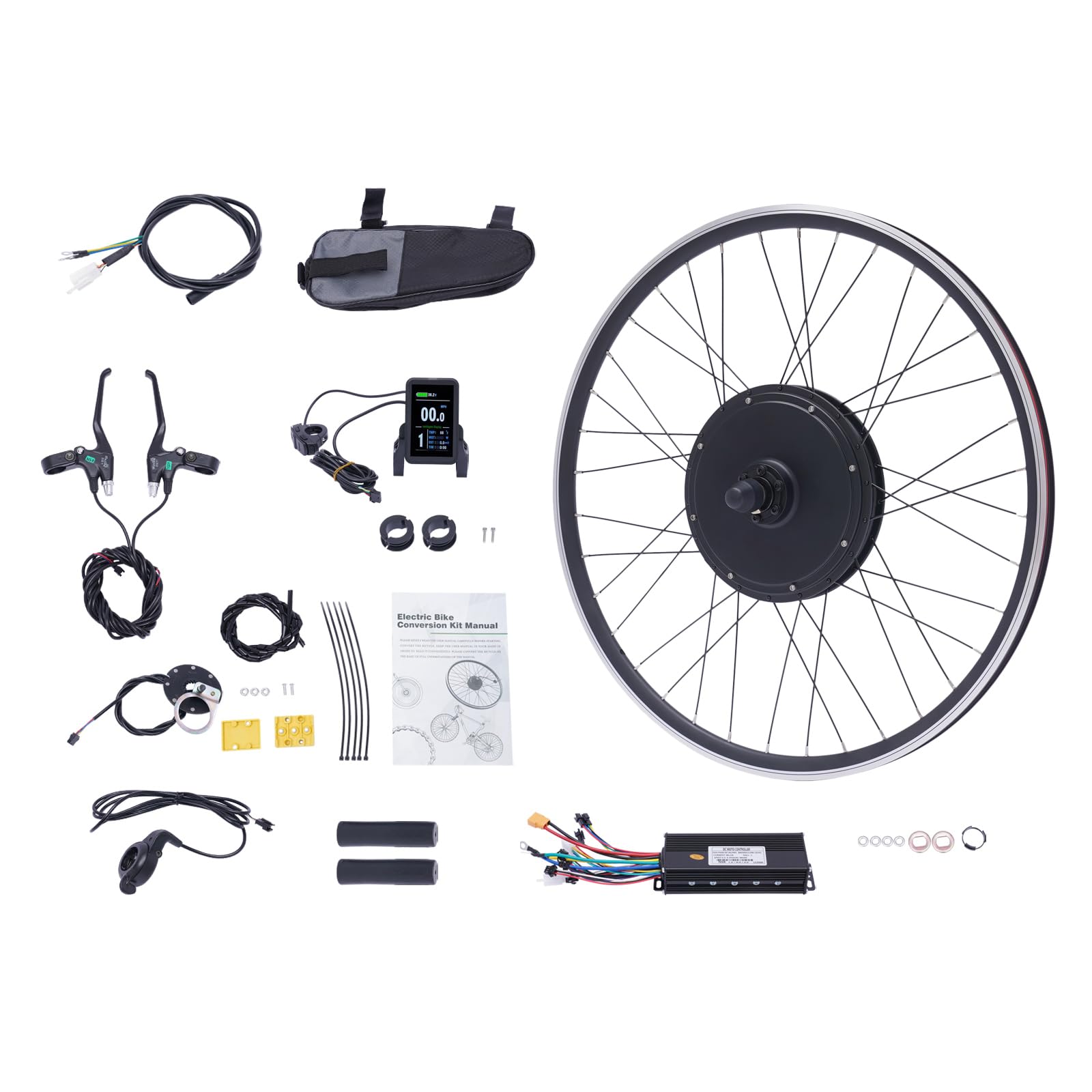 DDYOOK 48V 1000W Electric Bike Conversion Kit, 28/ 29 700C Front Wheel Electric Bicycle Hub Motor Conversion Kit Dual Mode Contr