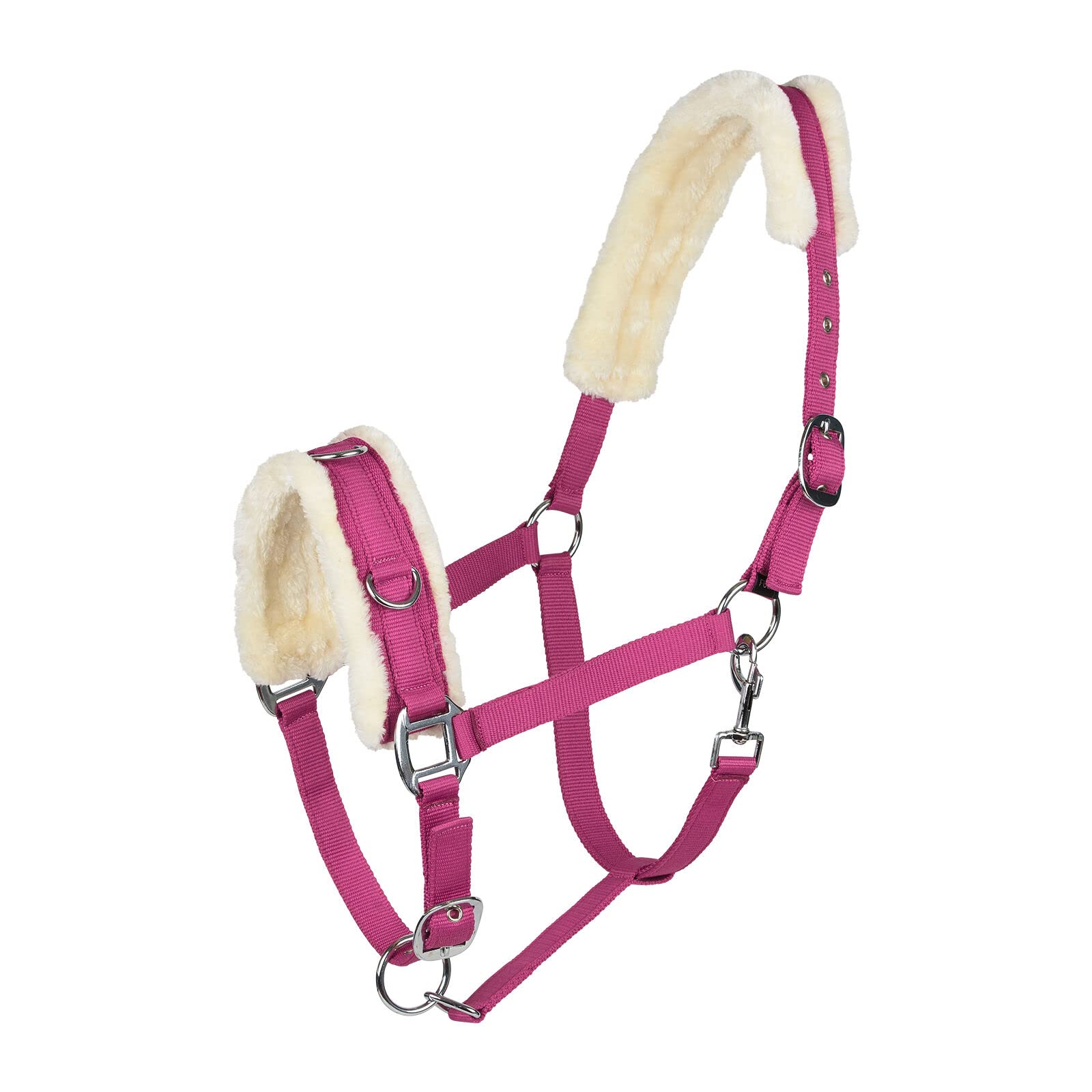 HORZE Lunging Cavesson - Raspberry Pink - Horse