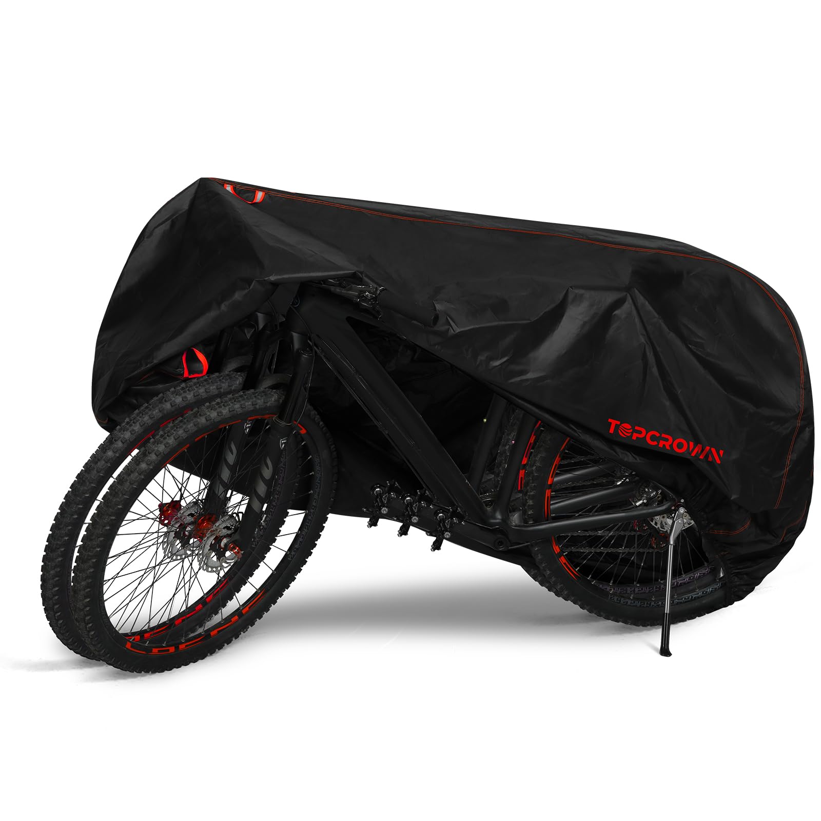 Topcrown Bike Cover Waterproof Outdoor Storage for 2 Bikes, Bicycle Cover Rain Sun UV Dust Wind Proof with Storage Bag for Mount