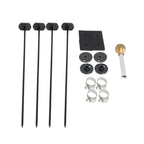 American Volt 30 Row Heavy Duty Black Aluminum Engine Transmission Oil Cooler 3/8'' Inch Id Water Coolant Hose 6An Mounting Kit