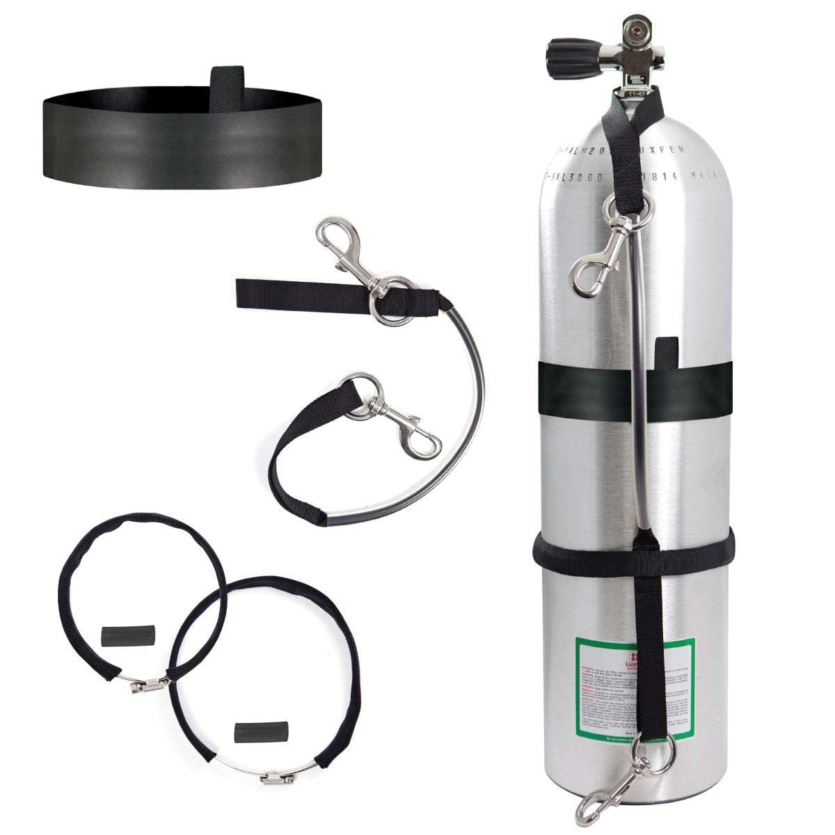 Xs Scuba Stage Bottle Strap Kit - Scuba Stage Tank Strap For Scuba Tank - Scuba Pony Cylinder Strap - Scuba Pony Bottle Strap - 