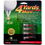 4 Yards More Golf Tees - 1 3/4'' Short Tee (4 Red Tees)