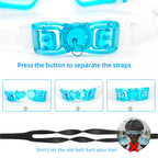Uniswim Swim Cap And Goggles Set For Women Men With Anti Fog Glasses Clear Lens For Swimming (Aqua)