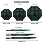 G4Free 68 Inch Automatic Open Golf Umbrella Double Canopy Extra Large Oversize Windproof Waterproof Stick Umbrellas(Black/Dark G
