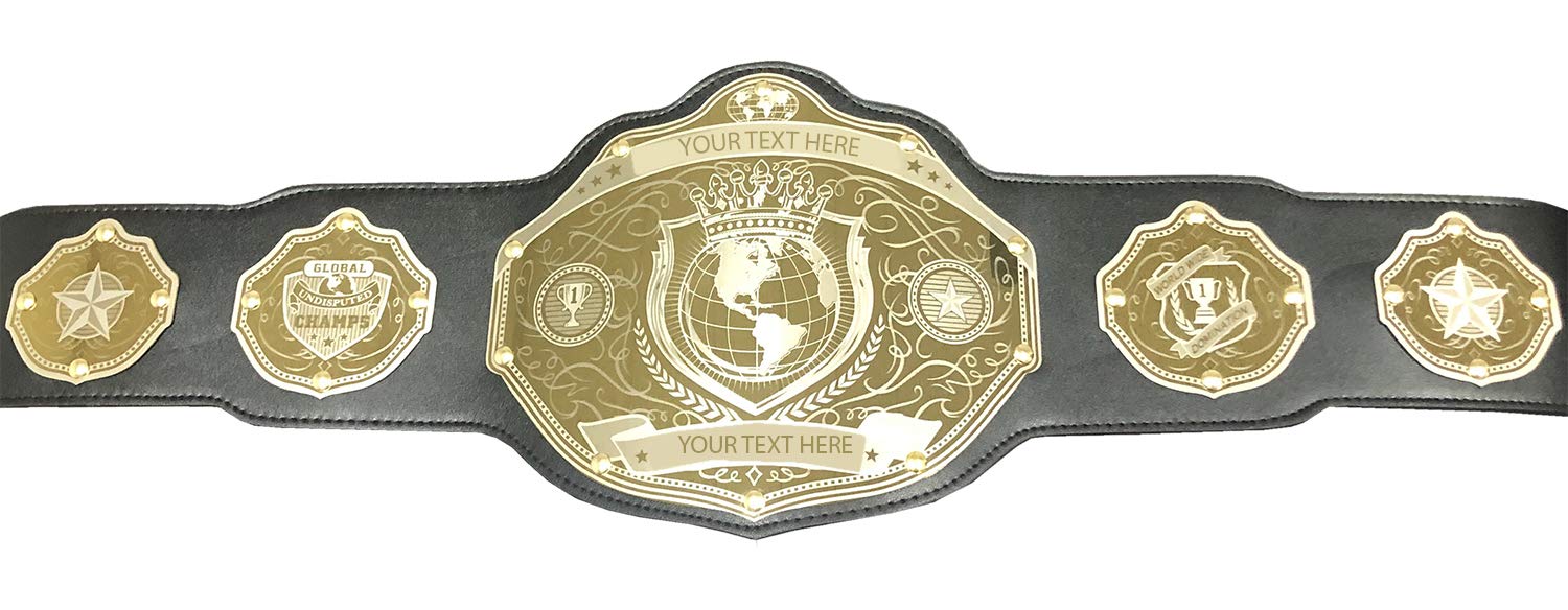 Undisputed Belts World Championship Belt - Custom Banner Text And Color Options - 2 Day Production