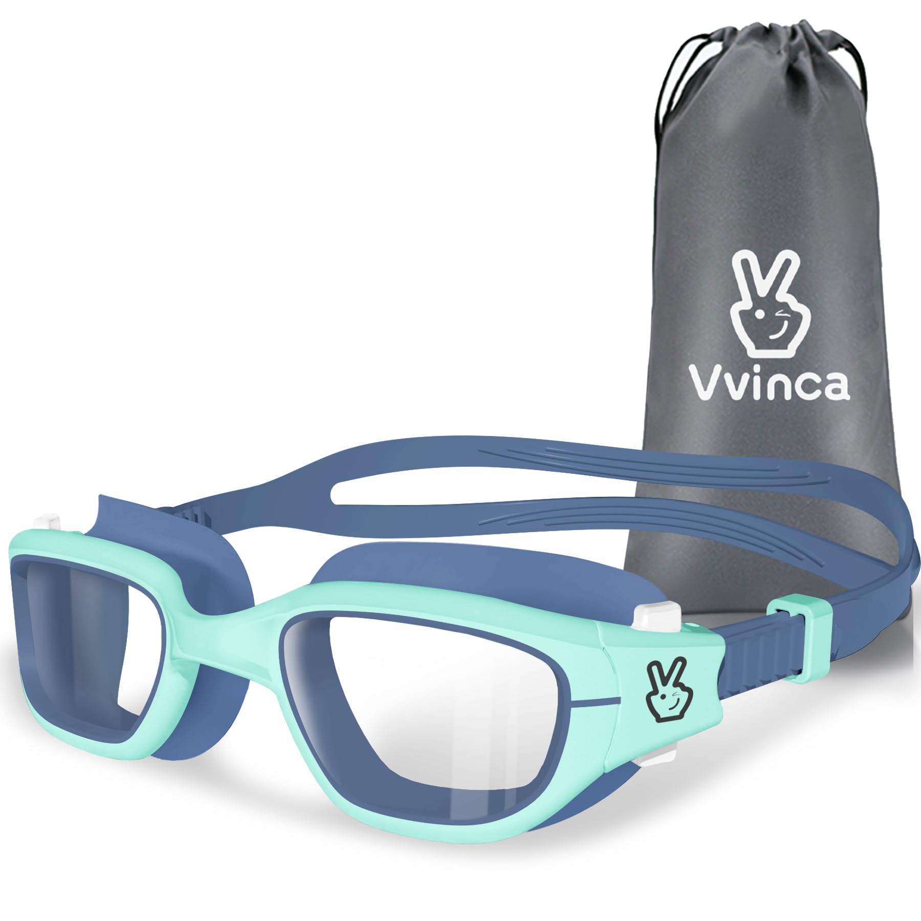 Vvinca Kids Swim Goggles, Swimming Goggles for Kids 3-14 Anti-Fog UV Protection No Leak Pool Glasses for Boys Girls