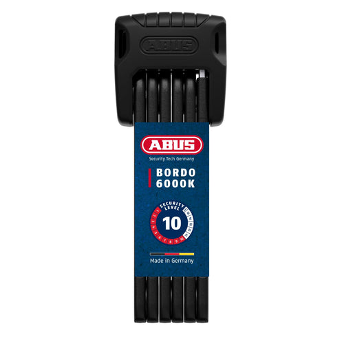 ABUS 38174 Bordo 6000k/90 Sh Bicycle Folding Locks, Black/Orange, 90 cm