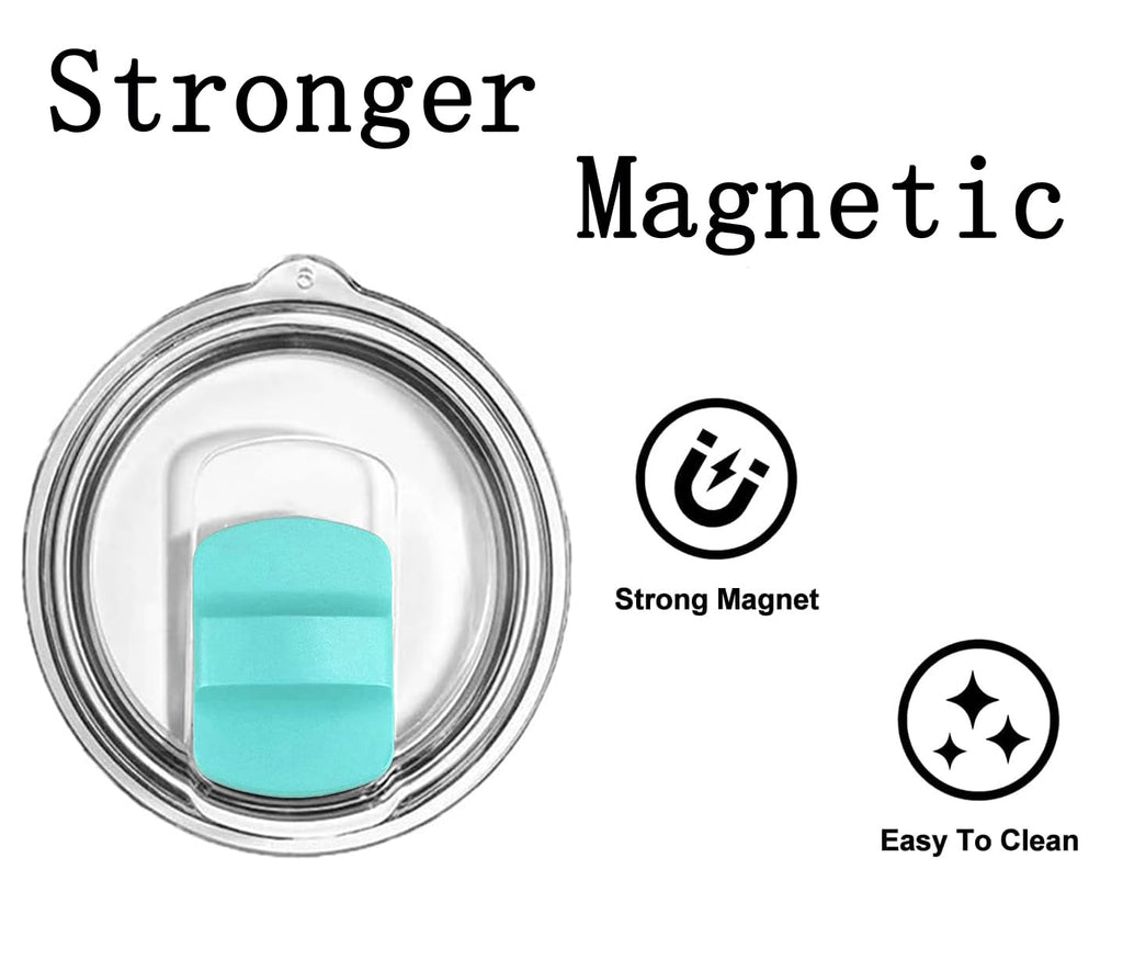 Magnetic Slider Replacement Block, Slider Lid Magnet For Yeti Lids 10 Oz, 14Oz, 16 Oz, 20 Oz, 26 Oz, 30 Oz (Black+Blue)
