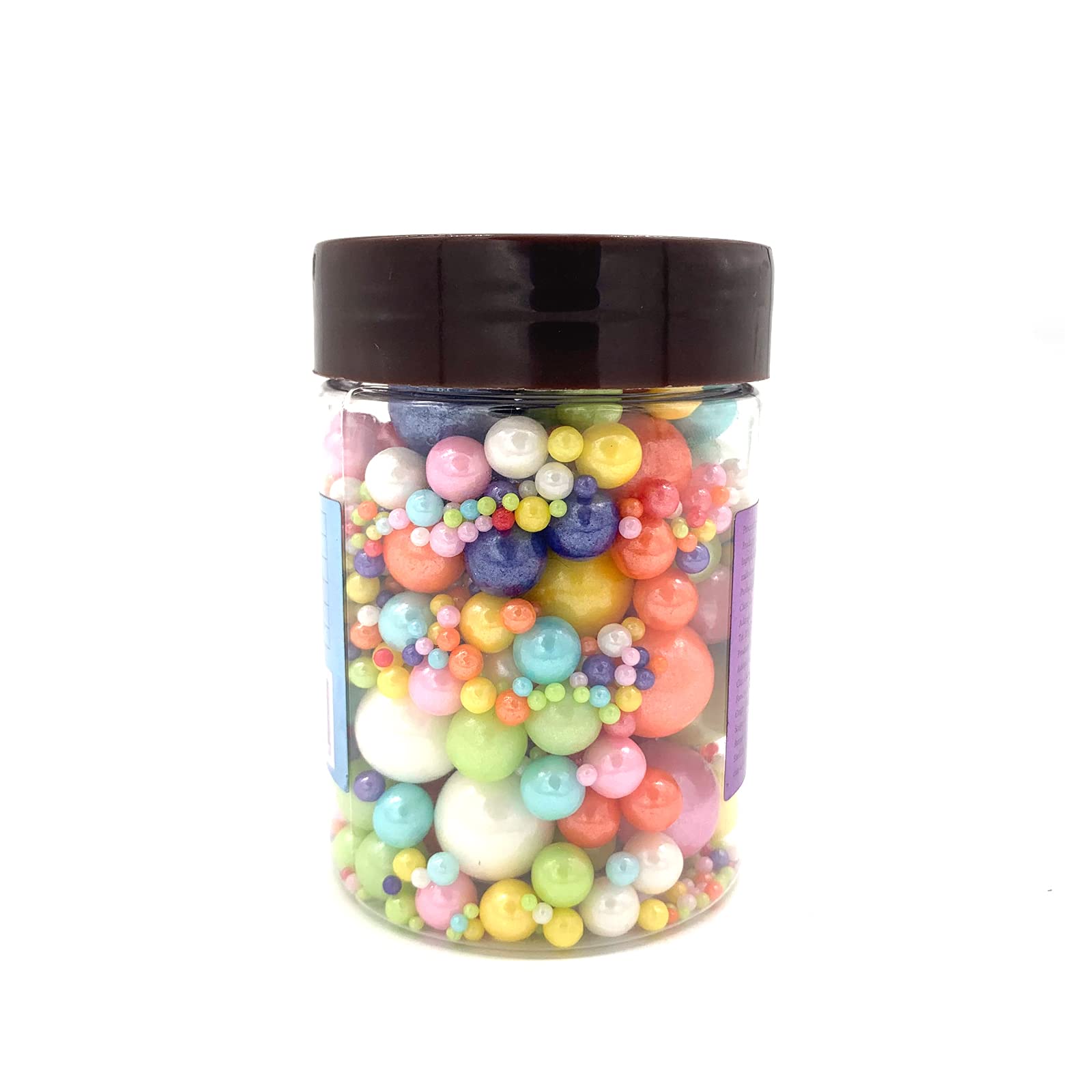Weraru Edible Mixed Pearl Sugar Sprinkles Candy Mixing Size Baking Edible Cake Decorations Cupcake Toppers Cookie Decorating Cel