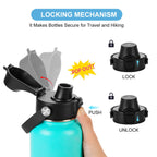 Eiposau Auto Flip Lid For Hydro Flask Wide Mouth, Great Spout Lid For Simple Modern, Takeya, Iron Flask And Other Brands, Replac