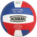 Tachikara Sv18S Composite Leather Volleyball (Red White And Blue) , Scarlet/White/Royal