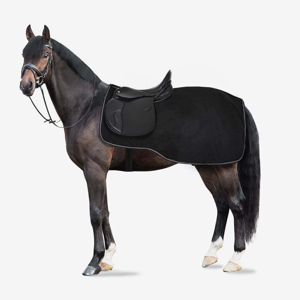 Horze Kiel Riding Blanket With Fleece - Dark Red - 81 In