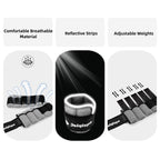 Adjustable Ankle Weights 1 Pair 2/4/6/8/10 LBS Wrist Leg Arm Weights for Women Kids Men,Strength Training with Removable Weight